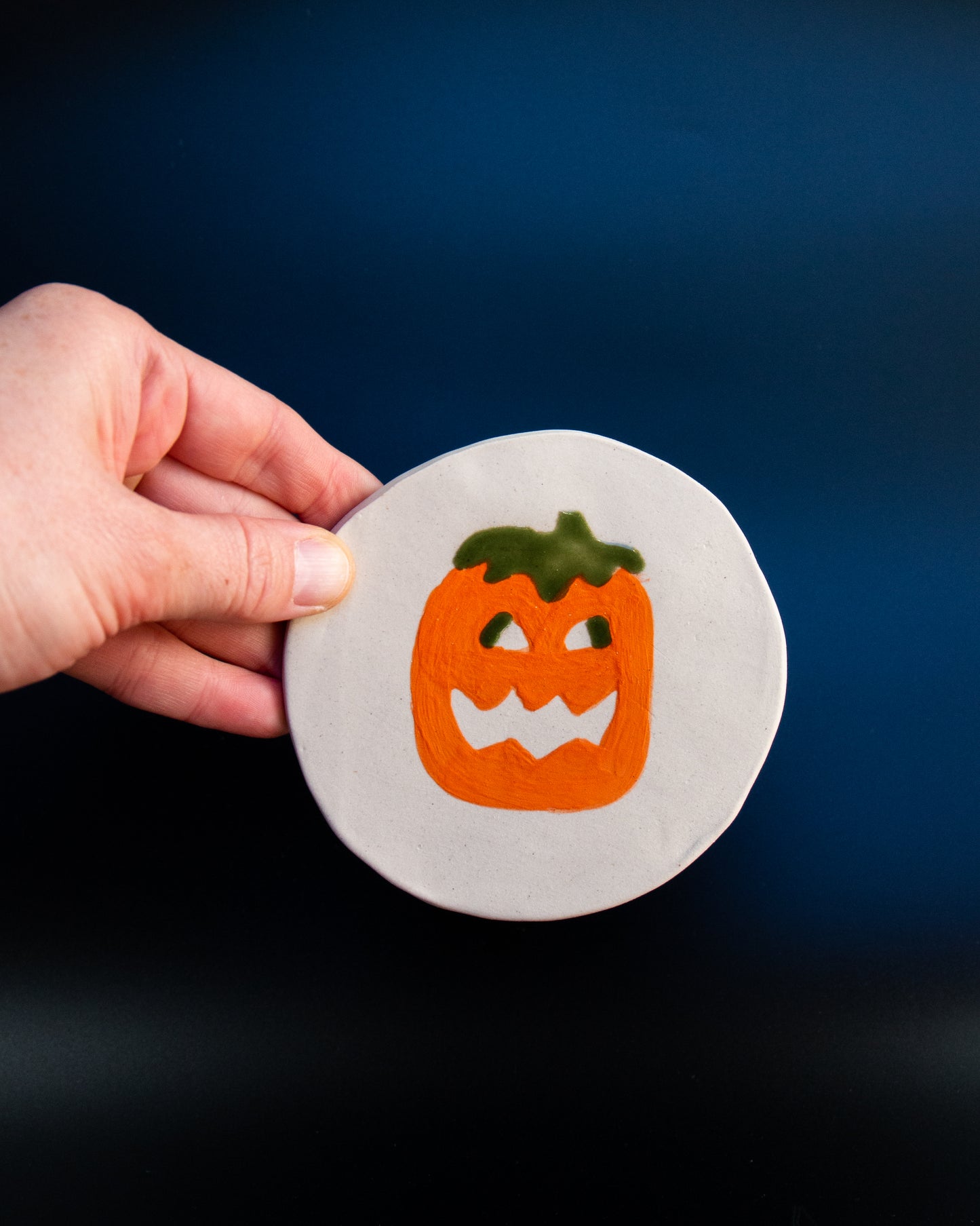 Halloween Cookie Coasters Pumpkin