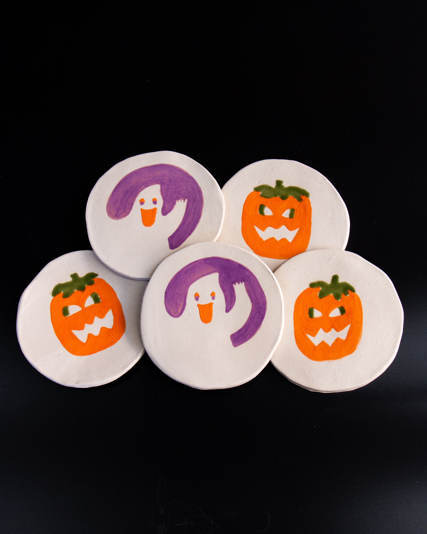 Halloween Cookie Coasters Ghost