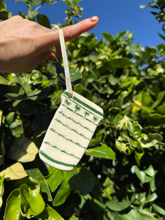 Green Milkshake Burger Ornament