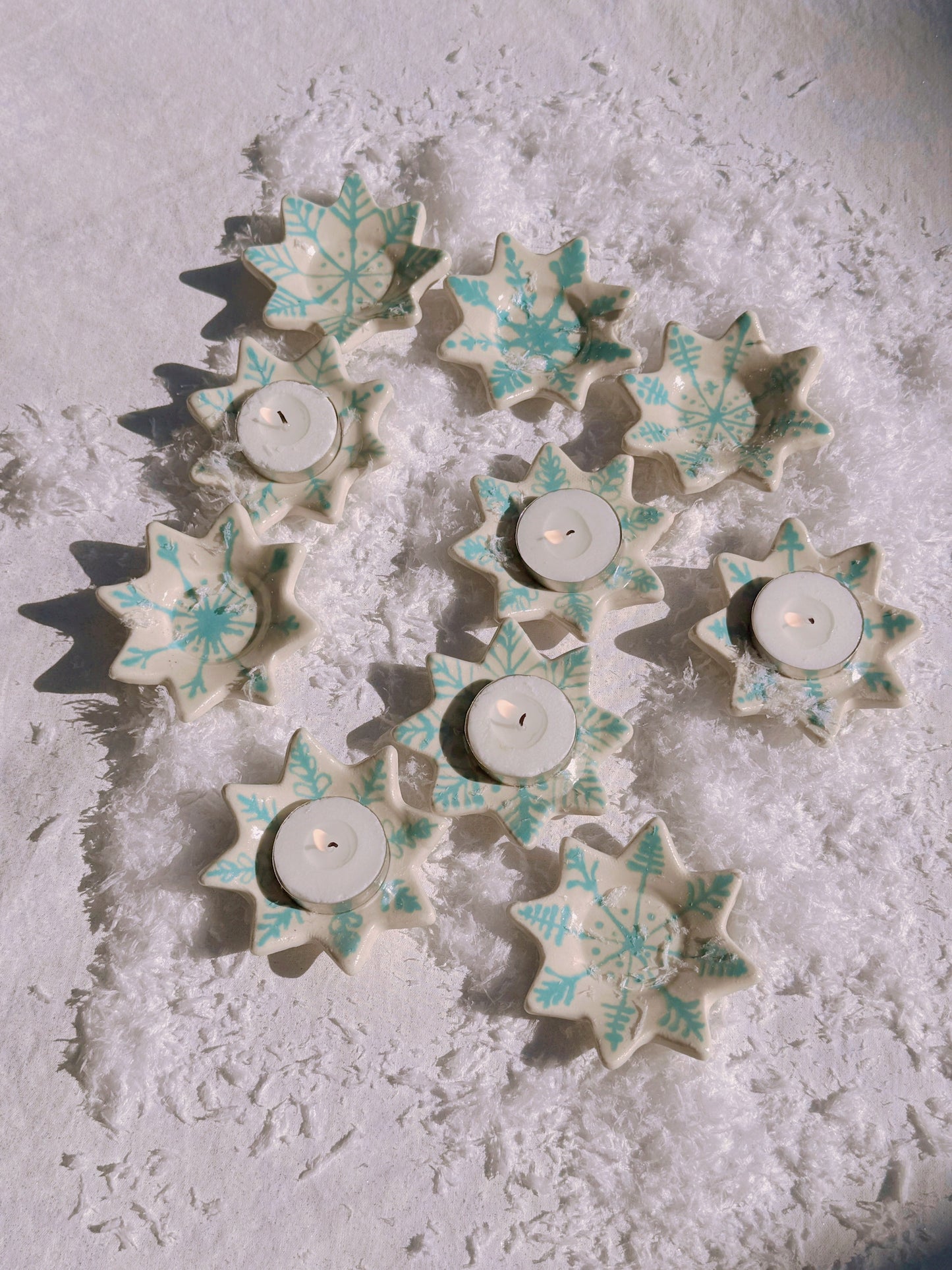 2 Snowflake Tea Light Holders "Blind Box"